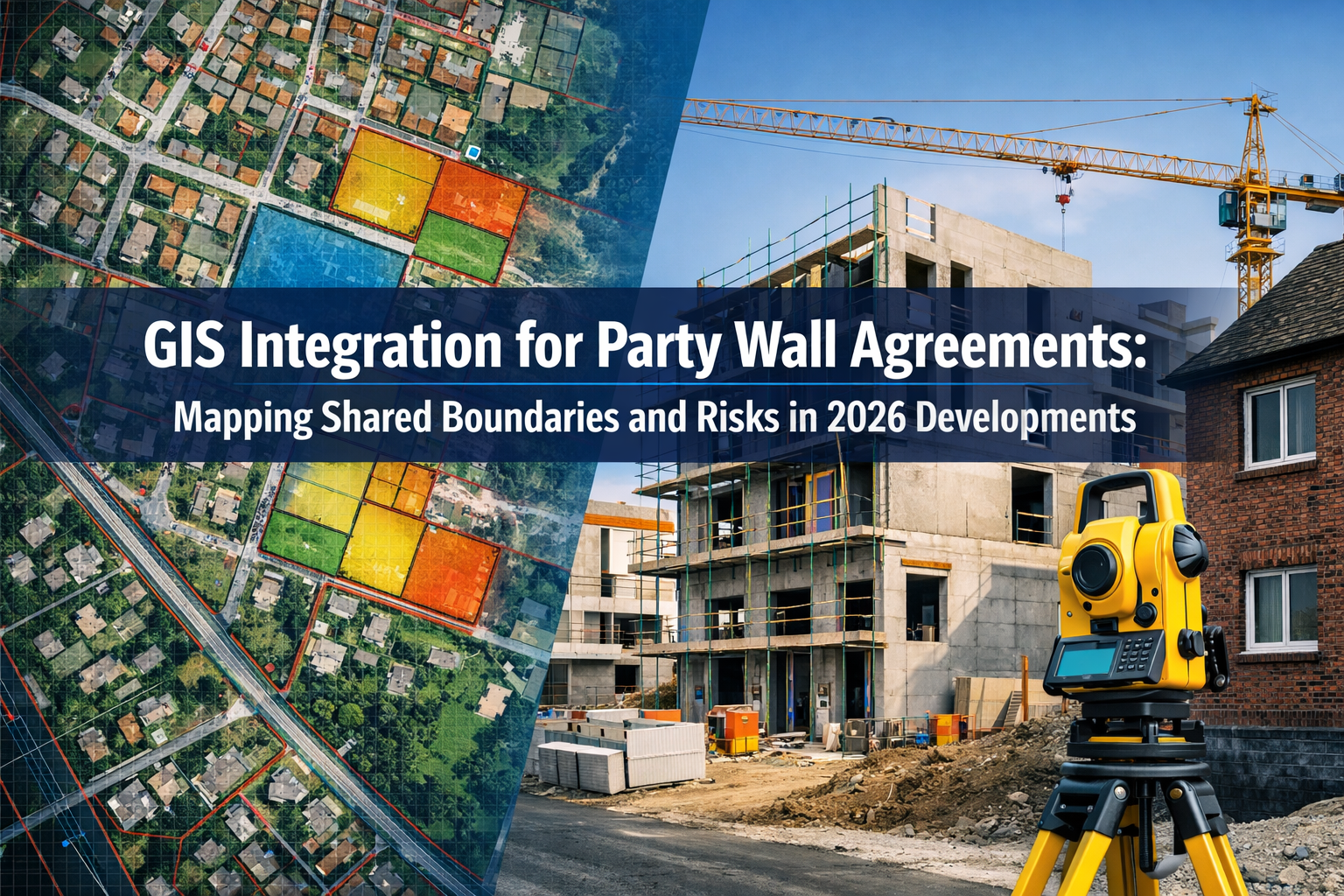 Professional () hero image with 'GIS Integration for Party Wall Agreements: Mapping Shared Boundaries and Risks in 2026