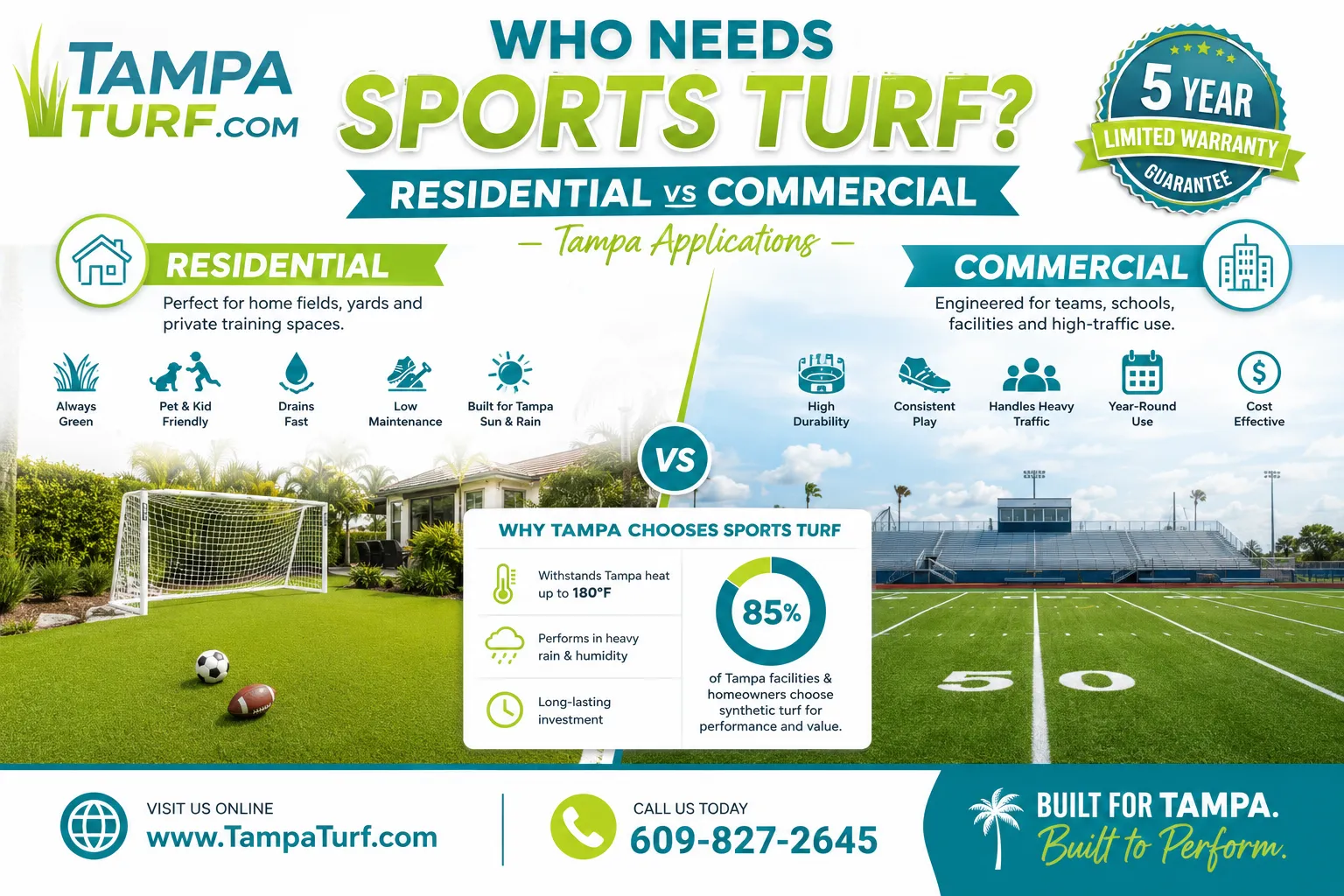 When is the best time to install sports turf in Tampa Florida?