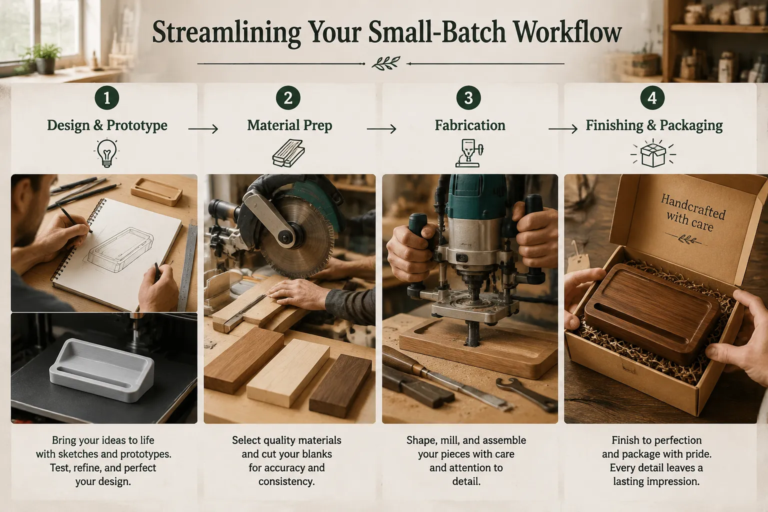 Small Batch Production Strategies for the Crafty Woodworker