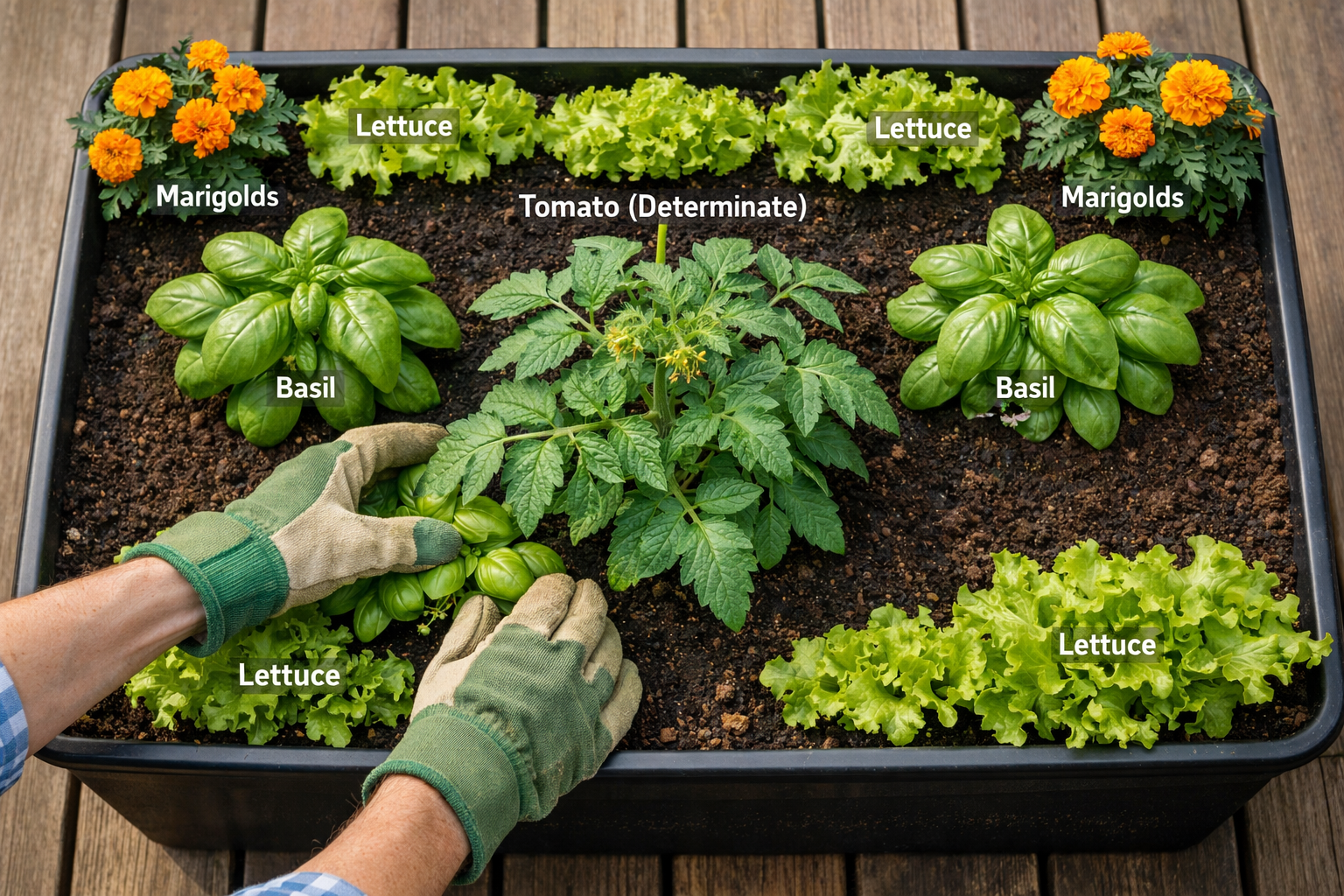 All images must be as if shot with an SLR camera Detailed () image showing overhead view of large rectangular container with