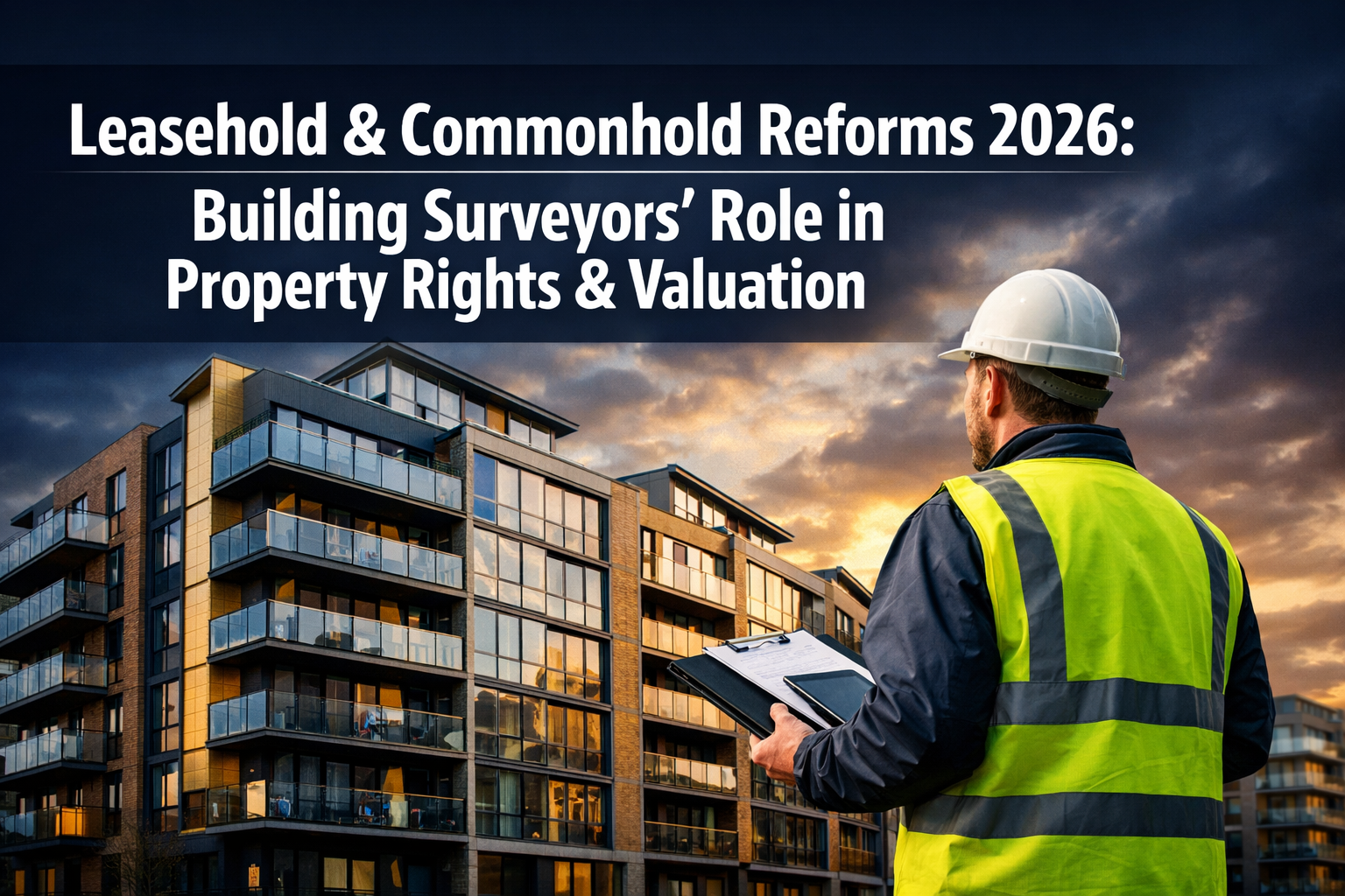 Professional () hero image with : 'Leasehold & Commonhold Reforms 2026: Building Surveyors' Role in Property Rights &