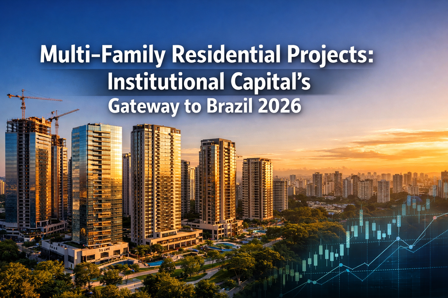 Professional () editorial hero image featuring 'Multi-Family Residential Projects: Institutional Capital's Gateway to Brazil