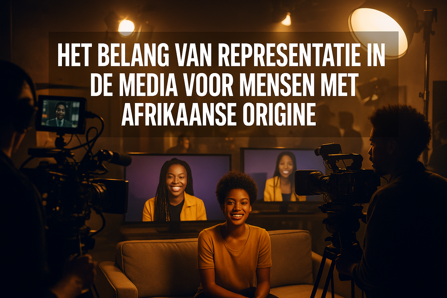 Het Belang van Representatie in de Media voor Mensen met Afrikaanse Origine: Waarom Zichtbaarheid Ertoe Doet 1 Professional landscape hero image (1536x1024) featuring bold text overlay 'Het Belang van Representatie in de Media voor Mensen met Afrikaan
