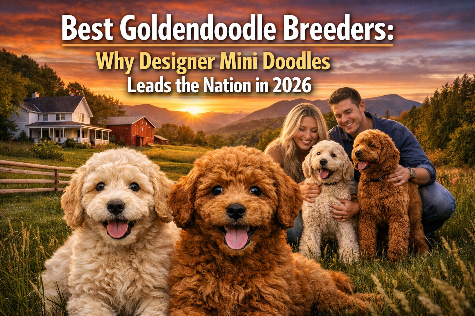 "Best Goldendoodle Breeders: Why Designer Mini Doodles Leads the Nation in 2026". Modern design, , , aesthetic. Background