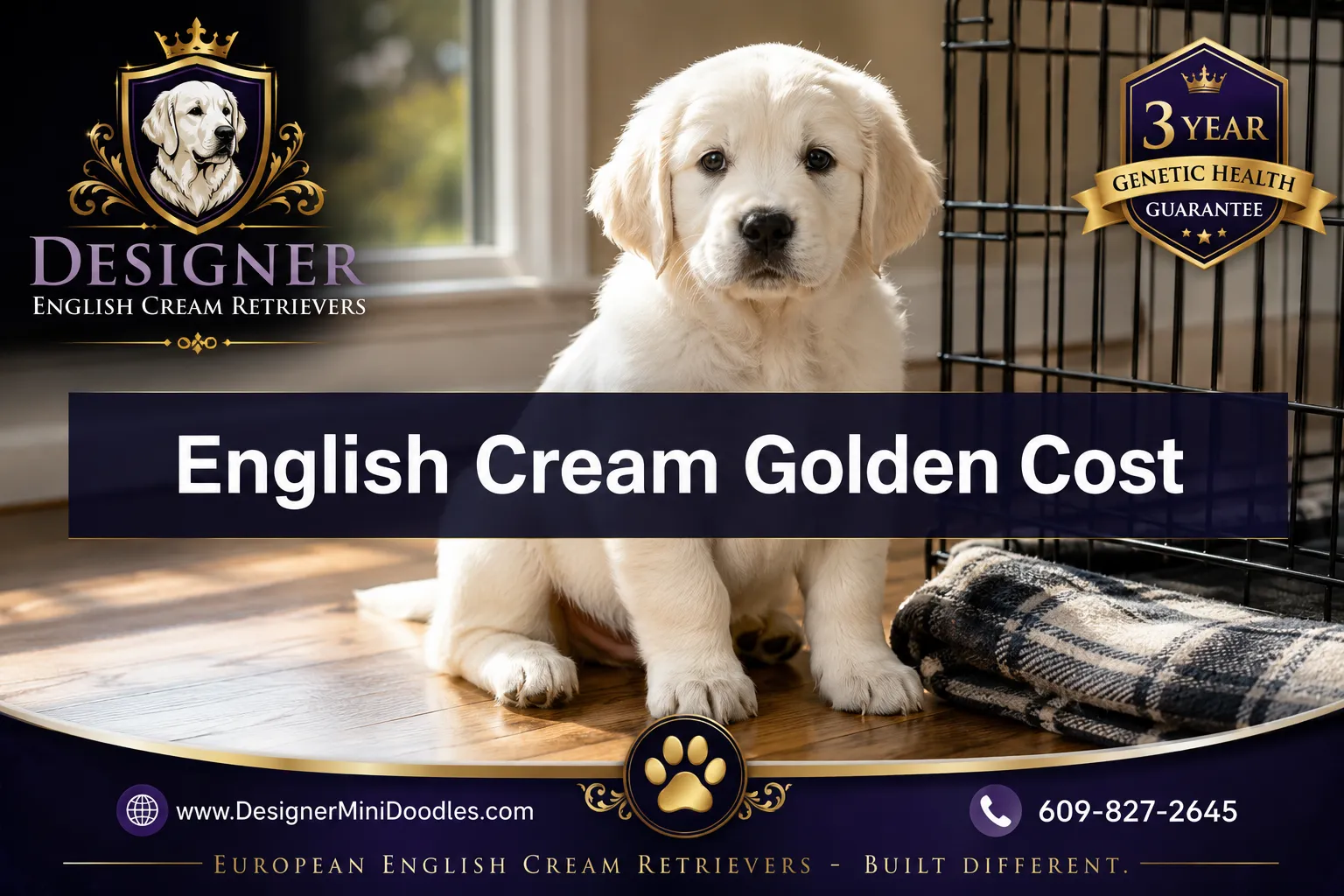 english cream golden retriever cost