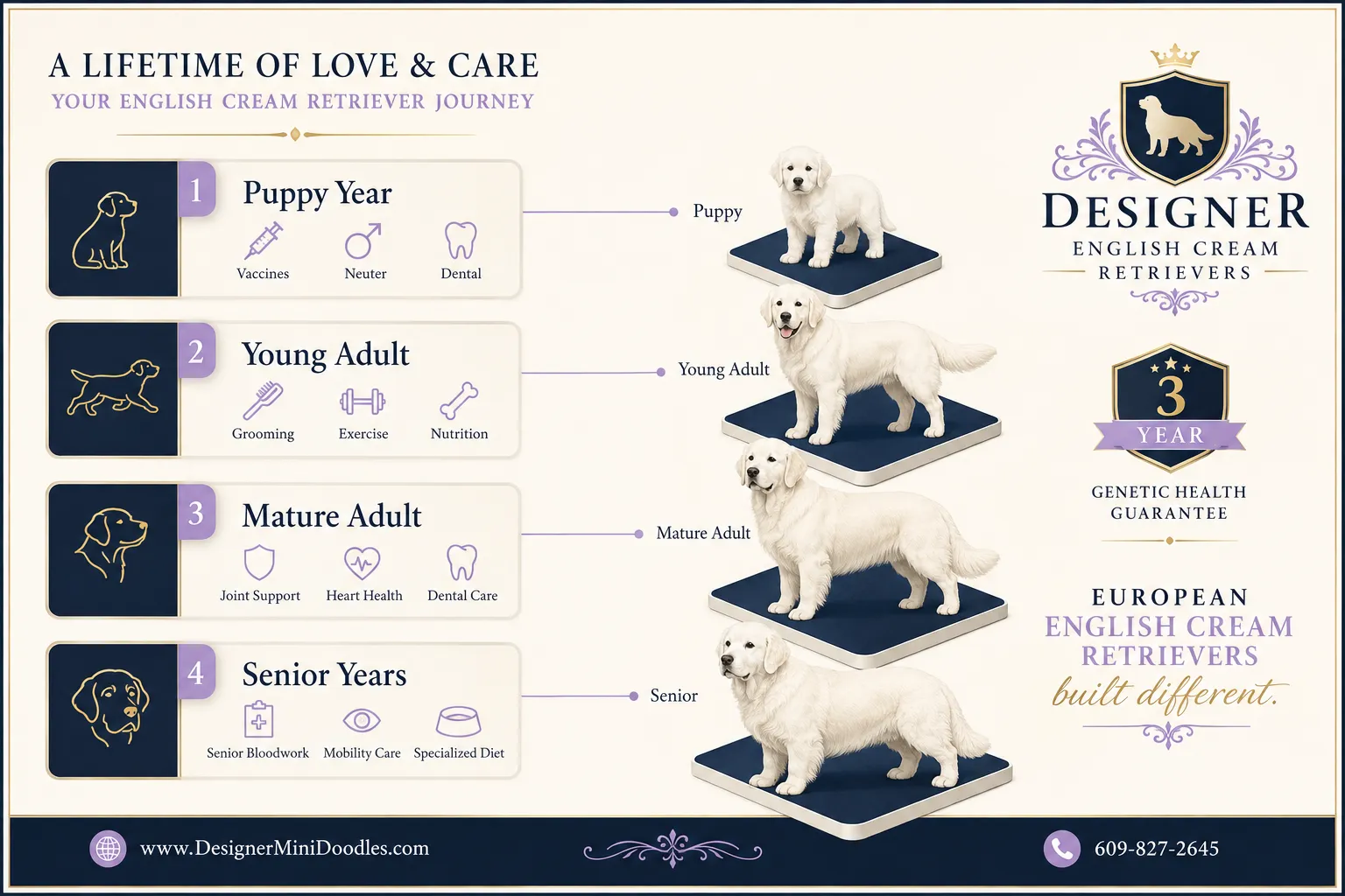 english cream golden retriever cost