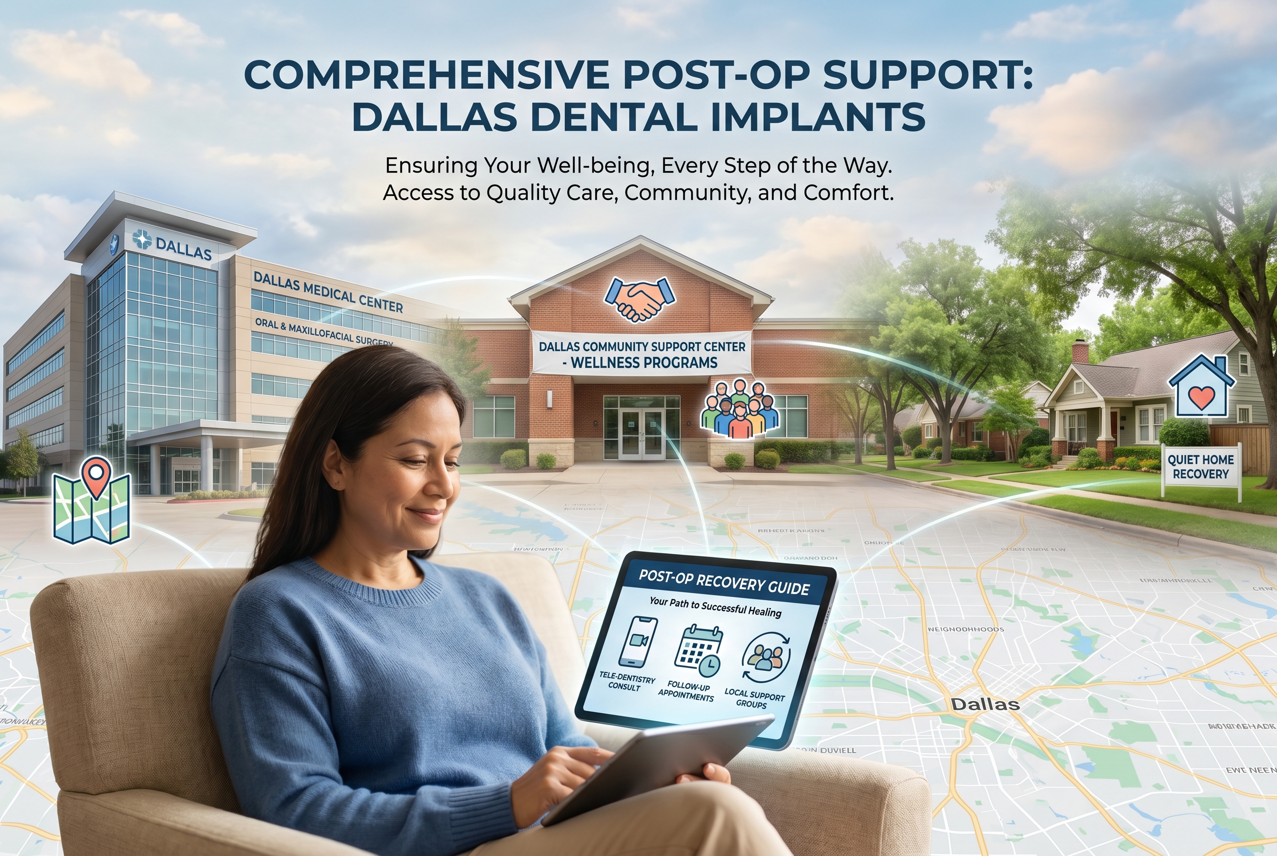 Same-Day vs Staged Implants in Downtown vs Suburban Dallas: Recovery Support Considerations