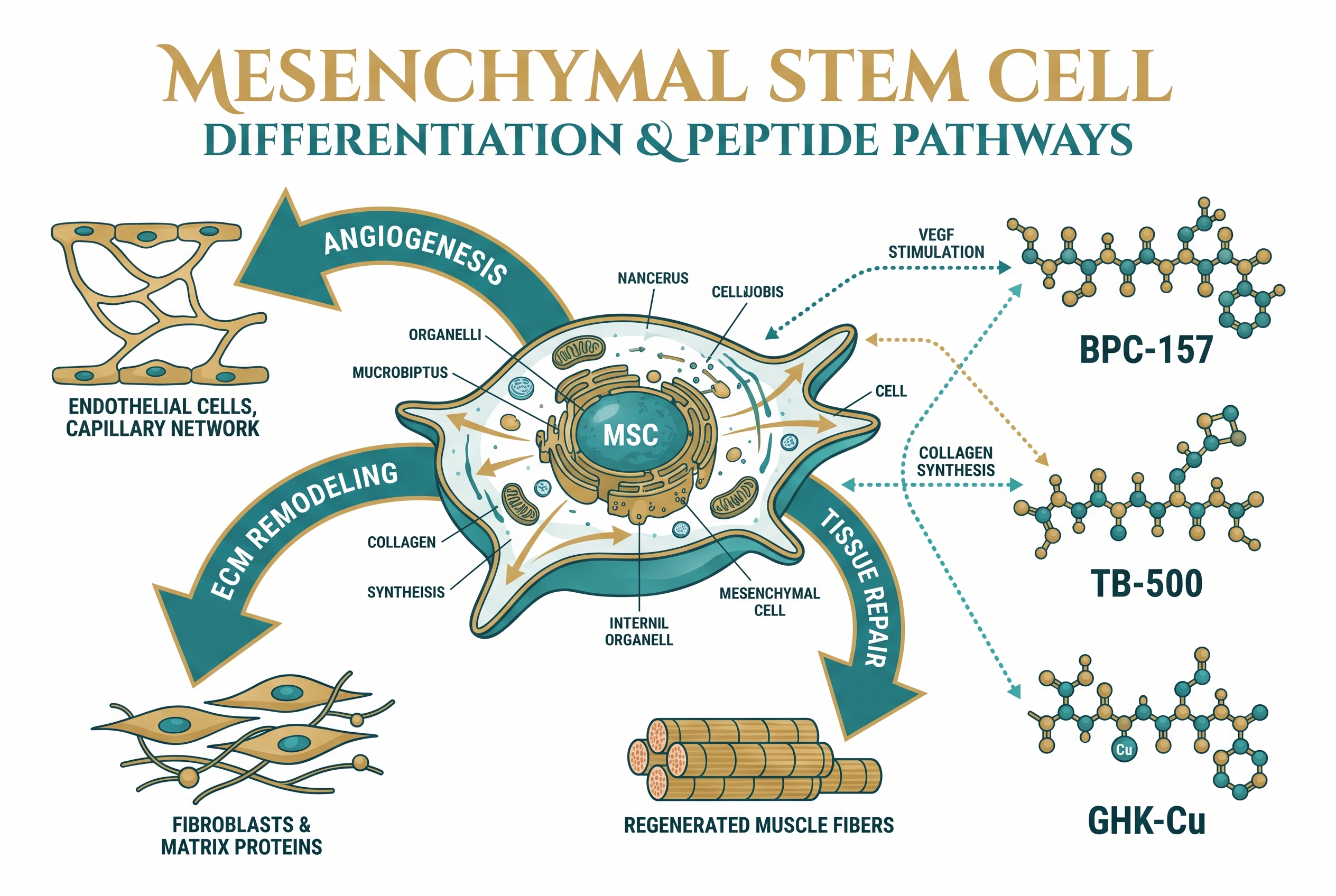 How BPC‑157, TB‑500, and GHK‑Cu Work in Regeneration Models